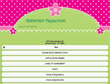 Tablet Screenshot of mainstreetproductionsrr.com